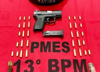 Polícia Militar em São Mateus tira mais uma arma de fogo e munições de circulação