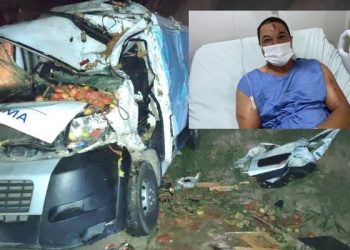 VÍDEO – “Graças a Deus estou aqui para contar a história” diz motorista de ambulância de Linhares.