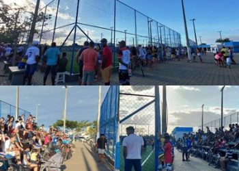 SUCESSO TOTAL – Complexo Esportivo lotado e quase 200 quilos de alimentos são arrecadados no 2º Torneiro amigos do Dodô