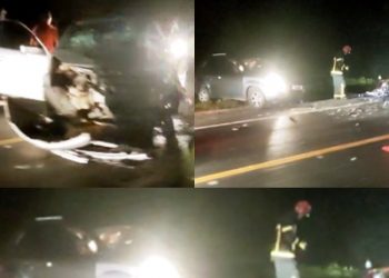 VÍDEO – Acidente na noite de sexta-feira (22), deixa quatro vítimas  gravemente feridas na BR 101