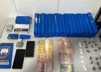 Polícia Militar apreende grande quantidade de maconha no Nova Esperança. Dois adultos e um menor foram para a delegacia