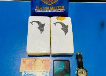 Polícia Militar aborda Motociclista na BR 101 e tira de circulação 2 quilos de pasta base de cocaína