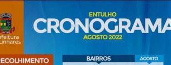 FIQUE LIGADO – Veja cronograma de coleta de entulho para o mês de agosto em Linhares