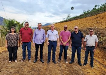 Casagrande visita às obras do Rio Mangaraí, em Santa Leopoldina