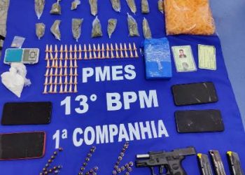 RUA LINHARES – Suspeitos tentam pegar drogas de elemento que havia sido preso e são detidos pela PM