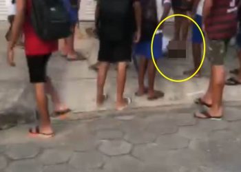 Suspeito de oferecer doce para menor de idade sair com ele, é agredido por populares em Linhares