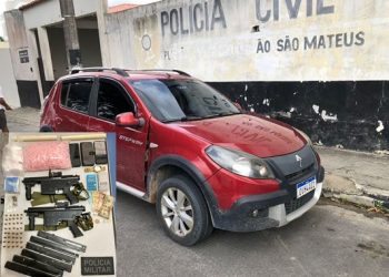 Policia Militar apreende duas submetralhadoras, munições, drogas e recupera carro roubado