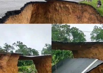 Previsão da ECO 101 é que o trecho onde abriu uma cratera devido as chuvas, no KM 170 da BR 101 seja liberado em 3 dias