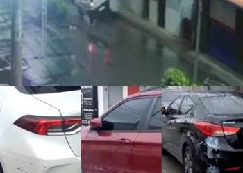 VÍDEO FLAGRANTE – três veículos são danificados na principal via de Bebedouro, durante madrugada de domingo (27)