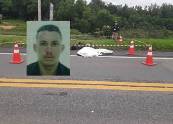 ATUALIZAÇÃO – Ciclista morre após colidir com motocicleta na BR 101 em Linhares
