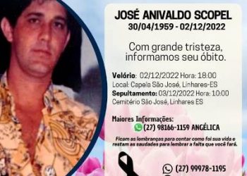 LUTO – Morre José Anivaldo Scopel
