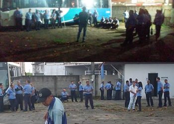 GREVE NO TRANSPORTE PÚBLICO EM LINHARES – 70% da frota dos ônibus da empresa que faz o transporte público coletivo da cidade está parada