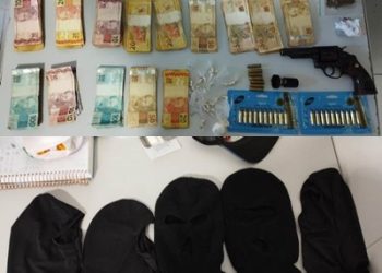 Polícia prende suspeitos de tráfico de drogas e homicídios em Sooretama. Na ação foi apreendido quase 20 mil reais, drogas e arma de fogo