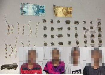 Grupo de traficantes é abordado pela PM no “inferninho” é levado para a delegacia e drogas são apreendidas