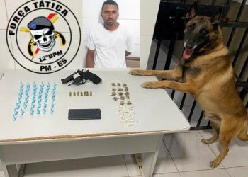 Militares da Força Tática apreendem arma de fogo, munições e drogas no Nova Esperança, em Linhares