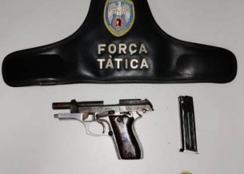 Jovem de Linhares é preso com pistola 765, em João Neiva