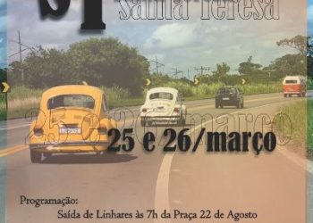 Final de semana tem encontro dos amigos do fusca de Linhares, em Santa Tereza