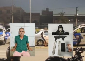 Homem é detido com submetralhadora dentro de carro em estacionamento de hipermercado, em Linhares