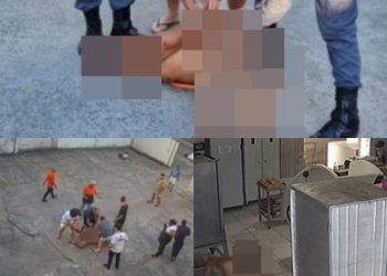 Jovem de 26 anos, completamente nú, quebra porta de funerária,no bairro Araçá, invade lanchonete no Centro de Linhares e é detido pela PM