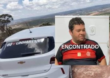VÍDEO – Encontrado motorista de carro de aplicativo, que estava desaparecido em Linhares