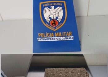 Tablete de maconha é encontrado durante limpeza de horta no bairro Interlagos, em Linhares