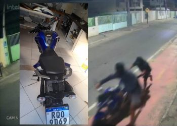 VÍDEO – Garçom tem motocicleta furtada na madrugada desta terça-feira (09), no bairro Palmital
