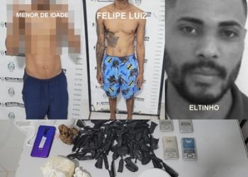 Drogas e menor de idade apreendido, Luiz Felipe preso e “Eltinho” morto, durante Operação Policial no “Inferninho”, bairro Interlagos,em Linhares