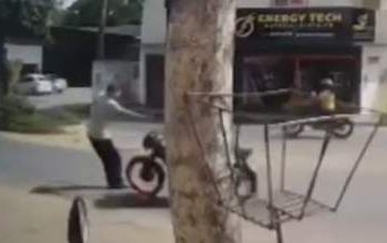 VÍDEO – Pedestre é atropelado ao atravessar a rua em Nova Venécia