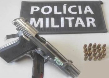 Polícia apreende pistola e munições em Jacupemba