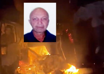 VÍDEO – Caminhoneiro de Linhares morre carbonizado em acidente na Bahia
