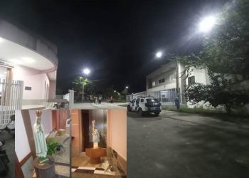 Homem invade Templo de Igreja Católica no bairro Jardim Laguna, em Linhares, vandaliza imagens e é preso