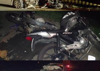 Augusto e Kaike, morrem após colisão entre automóvel e duas motocicletas na BR 101, no “Assombro”