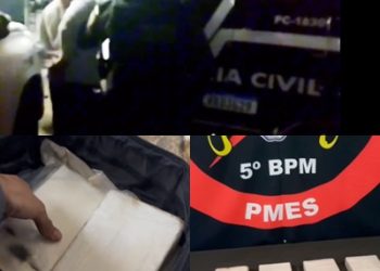VÍDEO – Homem de 56 anos é flagrado, pela Força Tática, com mais de 4 quilos de cocaína dentro de mala na rodoviária de João Neiva- ES