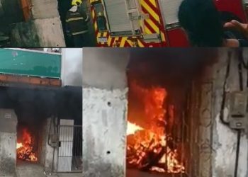 VÍDEO – Mulher é detida em Linhares, após colocar fogo na moto do marido, as chamas se alastraram pela casa