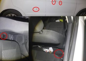 Militares da Força Tática  recuperam FORD KA roubado. No veículo foram encontrados vestígios de sangue e perfurações de arma de fogo