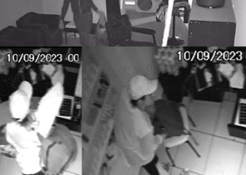 VÍDEOS – Mulher arromba salão de beleza, furta produtos e deixa cerca de 10 mil reais de prejuízo