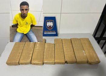 Jovem de 25 anos é flagrado em via pública com 8 tabletes de maconha, em Linhares