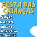 Sábado (07), tem Festa das Crianças na Quadra Poliesportiva de Baixo Quartel, em Linhares