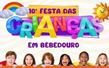 Quinta-feira, 12 de outubro tem a 10ª Edição da Festa das Crianças em Bebedouro com sorteio de bicicleta
