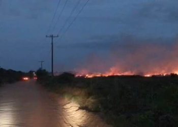 ATUALIZAÇÃO: VÍDEO – Incêndio de grandes proporções em Regência