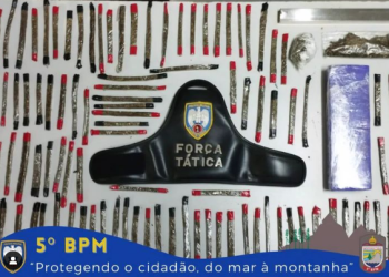 Força Tática da PM prende autor de homicídio e apreende significativa quantidade de maconha, em Aracruz