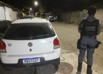 VÍDEO FLAGRANTE  – Veículo suspeito de ter sido utilizado para transportar atiradores que mataram Igor, em Linhares, é recuperado pela PM