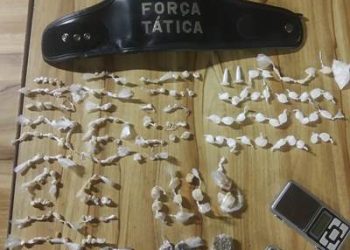 Força Tática apreende crack, cocaína e maconha, no “Pó do Aviso”, em Linhares