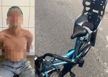 Jovem é detido após furtar bicicleta, enquanto vítima realizava compras no bairro Interlagos, em Linhares