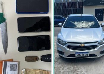 Trio que roubou carro de aplicativo em Linhares é preso na Bahia; veículo foi recuperado