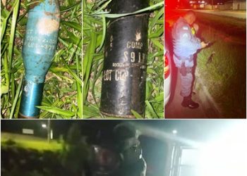 VÍDEO – Carona de motocicleta dispensa granada, normalmente utilizada pelas  Forças Armadas Brasileiras, na entrada do bairro Planalto, em Linhares