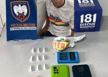 Polícia Militar apreende drogas durante cumprimento de mandado de buscas e apreensão em Povoação