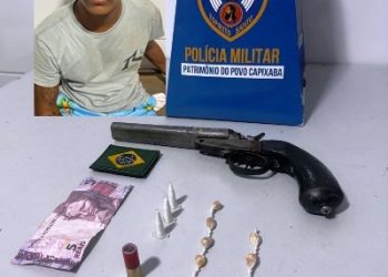 Indivíduo armado, é preso próximo ao palco, na área de eventos, em Povoação