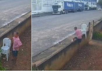 Vídeo flagra – imagens mostram ladrão furtando cadeiras de Igreja evangélica, em Linhares