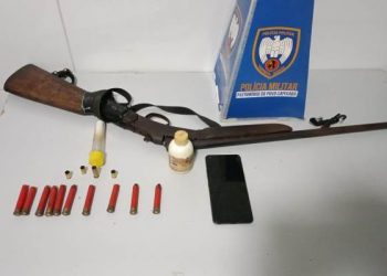 Após denúncia, PM prende acusado de realizar disparos de arma de fogo em via pública, na comunidade da Areia, interior de Linhares